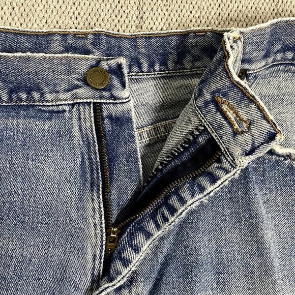 Vtg Wrangler Rugged Jeans Men Size 36X27 Blue Distressed Relaxed Straight Work - Picture 4 of 13